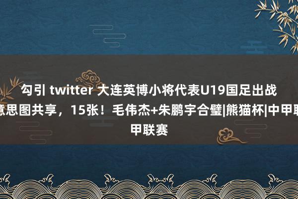 勾引 twitter 大连英博小将代表U19国足出战好意思图共享，15张！毛伟杰+朱鹏宇合璧|熊猫杯|中甲联赛